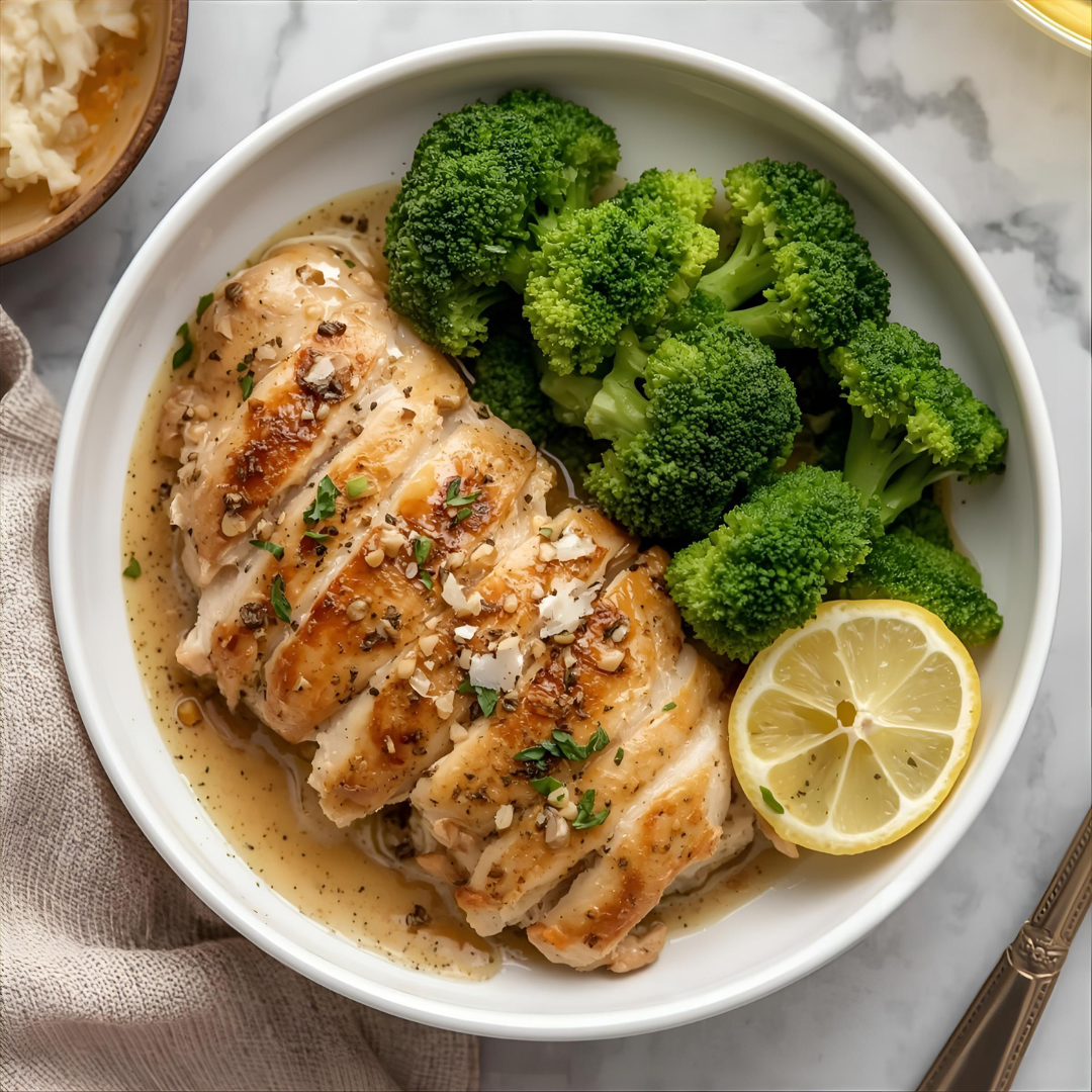 Keto Zitronen-Knoblauch-Hähnchen mit Brokkoli – in 20 Minuten