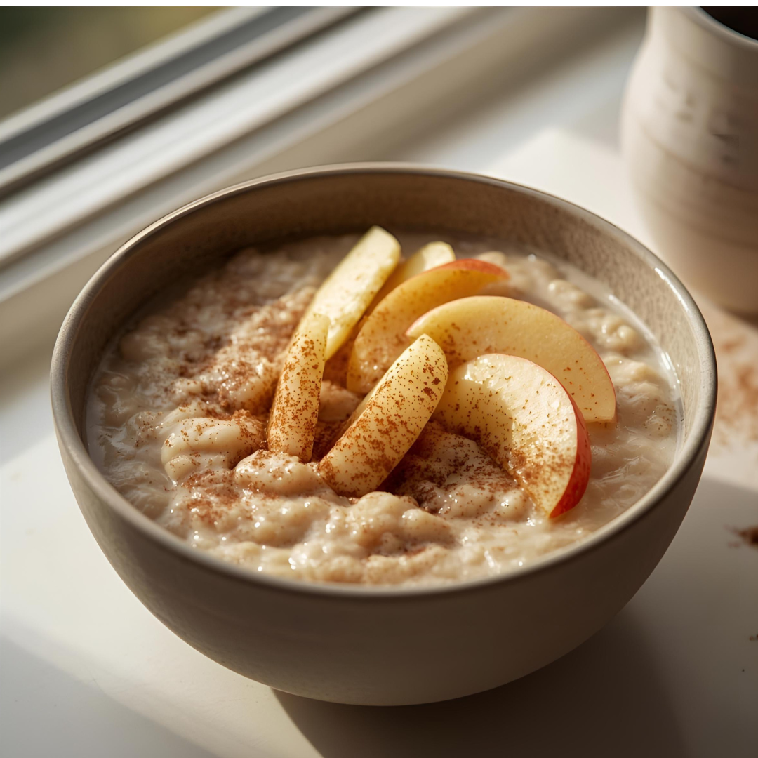 Protein-Porridge Apfel-Zimt ohne Zucker (5 Minuten)